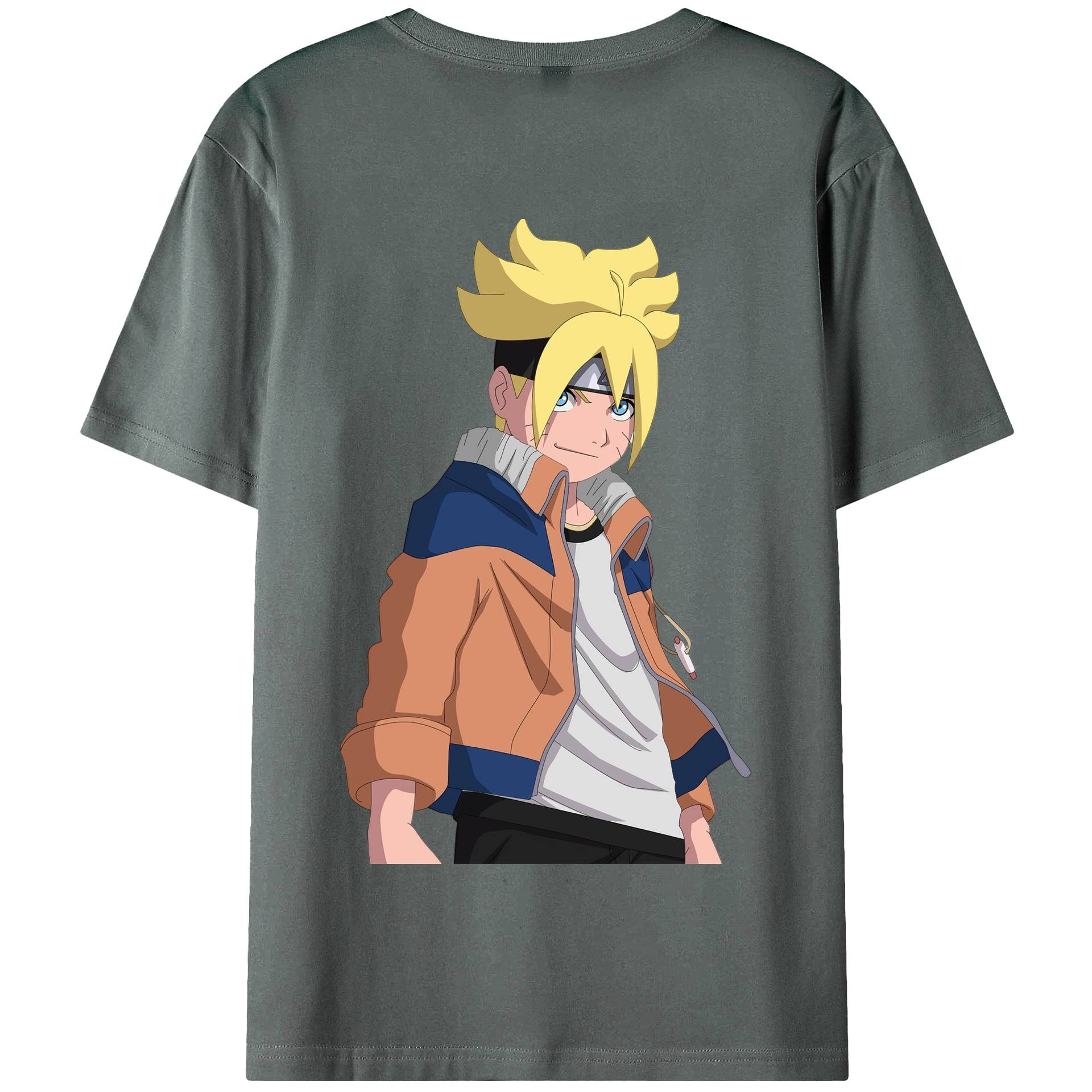 （画像用） NARUTO -ナルト- うずまき ナルト Uzumaki Naruto 綿100％半袖Tシャツ（背面プリント）
